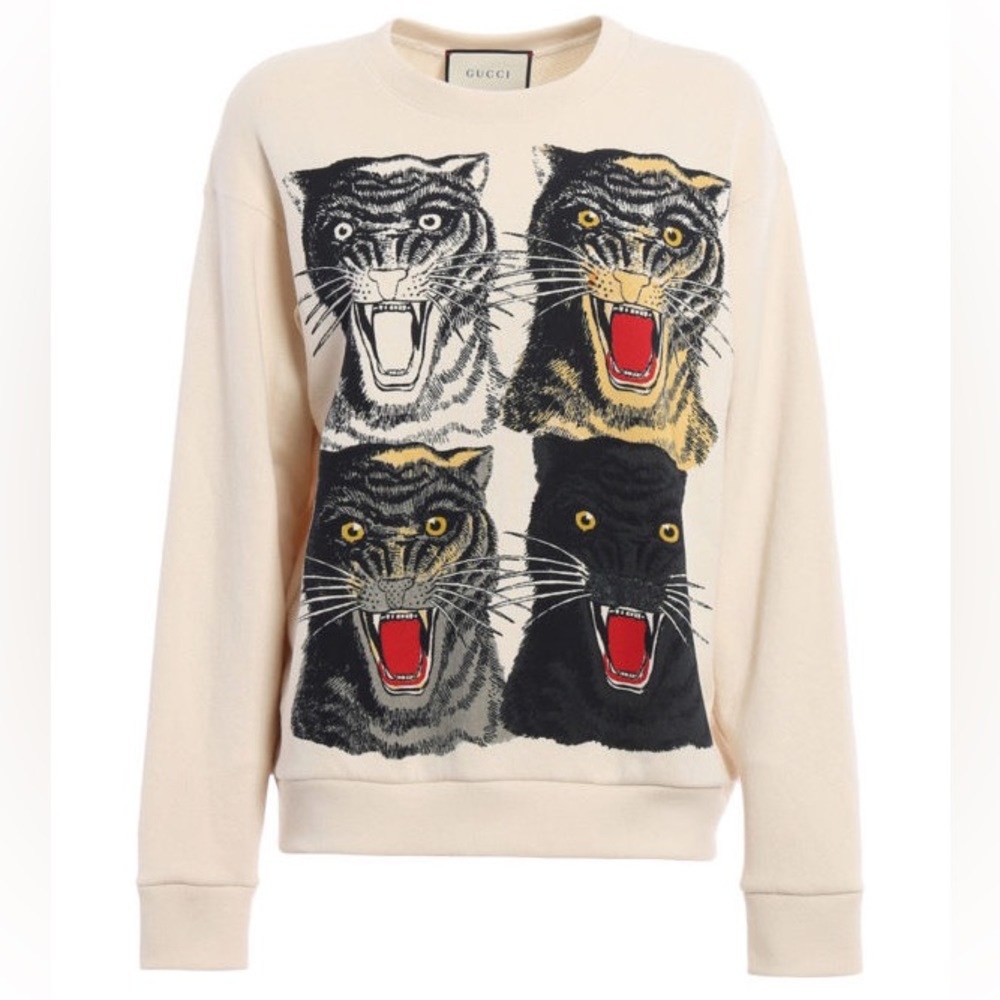 GUCCI
Tiger print oversize sweatshirt size XS